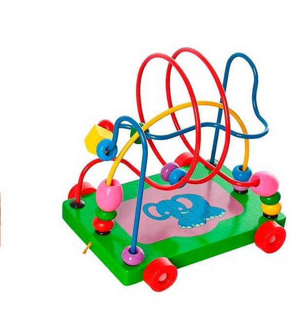 

Деревянная игрушка Каталка-лабиринт MD 0320 пальчиковый бусинки на проволке детский развивающий для детей, Разные цвета