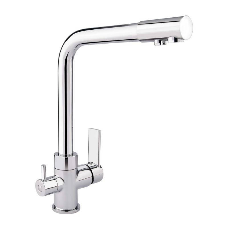 

Хромированный смеситель Qtap Form CRM 007F-2 с фильтром, Сталь