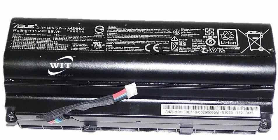 

Батарея оригинальная Asus Rog G751 G751J G751JM G751JT GFX71J GFX71JT GFX71JY, A42N1403 A42LM9H, 15V 5800mAh, Черный