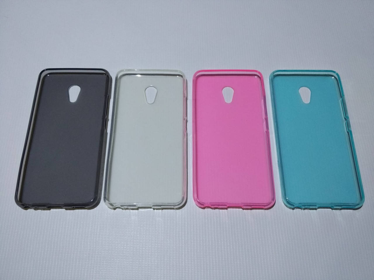 

Силиконовый чехол бампер для Meizu M5 голубой