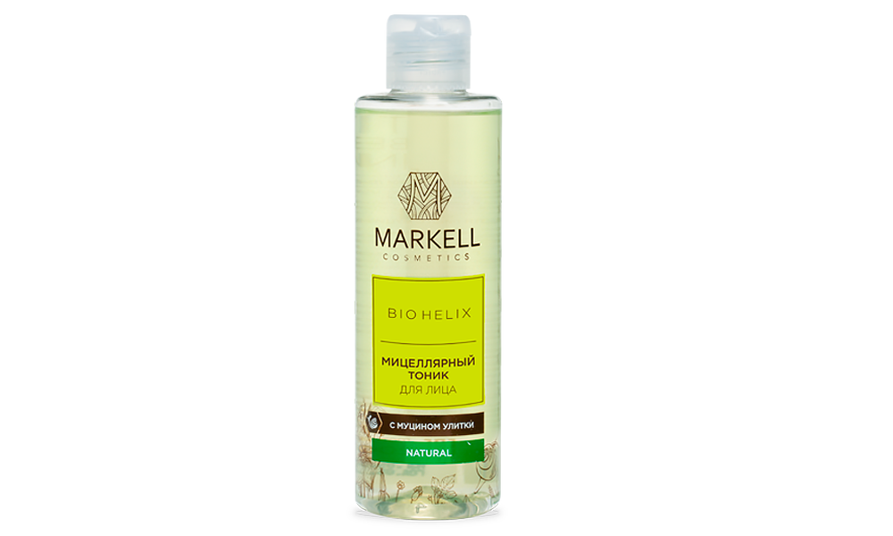 

Мицеллярный тоник для лица с муцином улитки 200мл BIO-HELIX Markell