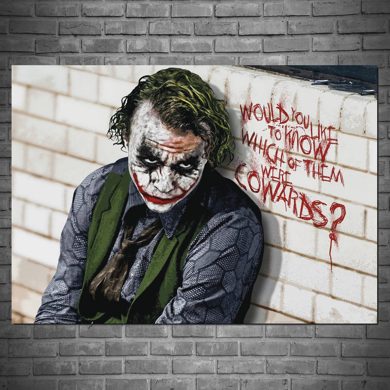 

Плакат "Джокер, у белой стены с надписью, Joker" (артикул 0074)