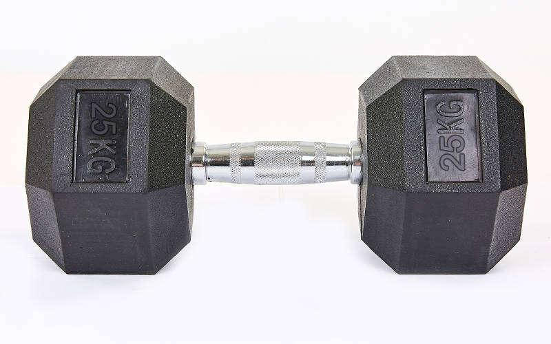 

Гантель шестигранная гексагональная хромированная (1шт, вес 25кг)