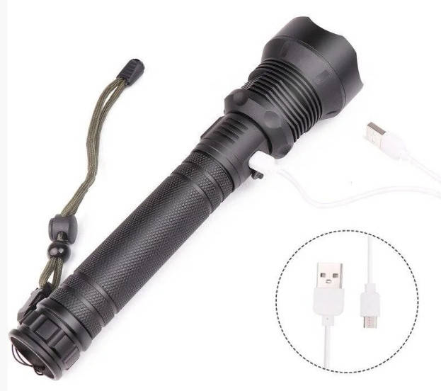 

Фонарь ручной аккумуляторный Xanes 1282 XHP70 Фонарик, Черный