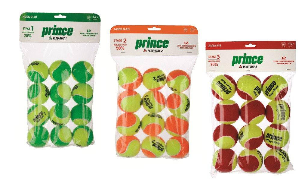 

Детские теннисные мячи Prince Stage 1 2 3 12шт. Stage 2