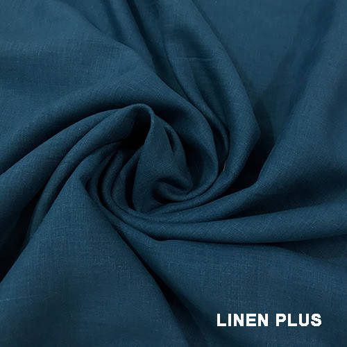 

Темно-синяя льняная натуральная ткань, цвет 369, Темно-синий