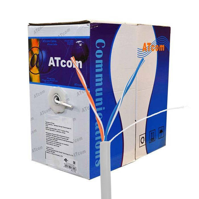 

Витая пара 2 пары для внутренней прокладки ATcom Standard UTP cat5e (2*2*0,5 мм, CCA, 305 м)