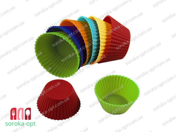 

ФОРМА СИЛИКОНОВАЯ "КЕКСИК" ИЗ 10 ШТ, Разные цвета