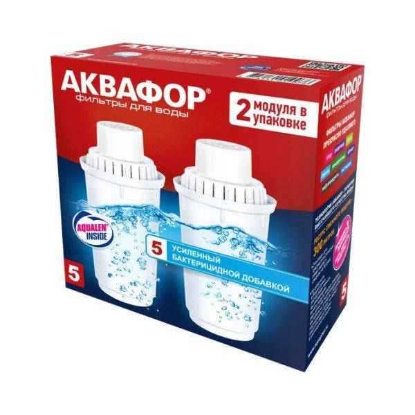 

Аквафор В5 (В100-5) Комплект 2 шт сменных картриджей для фильтра-кувшина