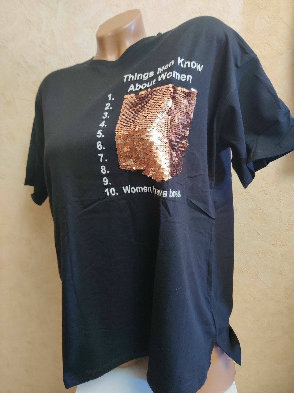 

Футболка Турция оверсайз с пайетками