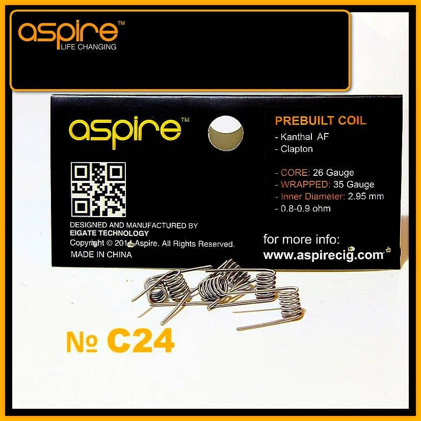 

C24 Aspire Clapton Coil 0.8 ohm. Преднамотанная спираль. Оригинал.