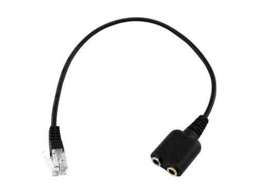 

Адаптер переходник RJ9 - 2х 3.5 мм Jack, гарнитура IP телефон, Черный