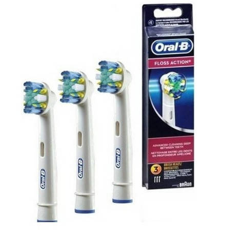 

3 шт насадки Floss Action Oral-B Braun Флосс Экшн к электрощетке Орал би Браун