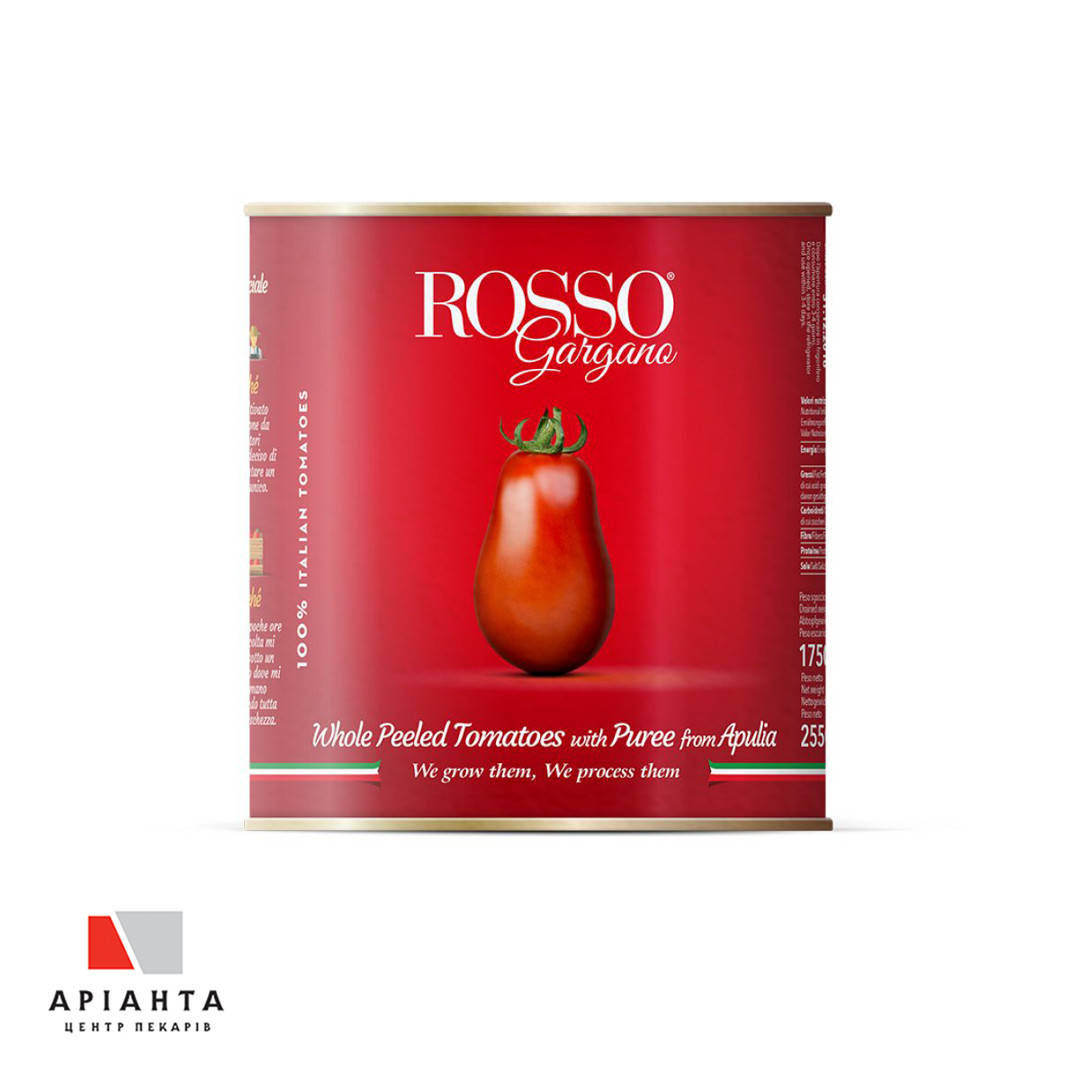 

Томати очищені консервовані цілі Rosso Gargano 2,55 кг