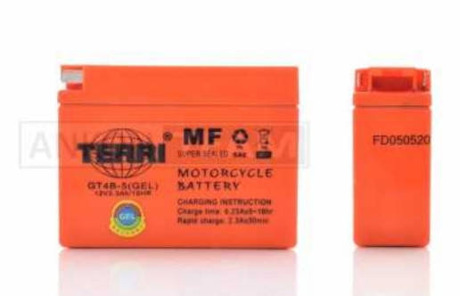 

АКБ аккумулятор 12V 2.3A гелевый Suzuki/Yamaha 113‑39‑87mm YT4B‑BS "TERRI" (2021г)