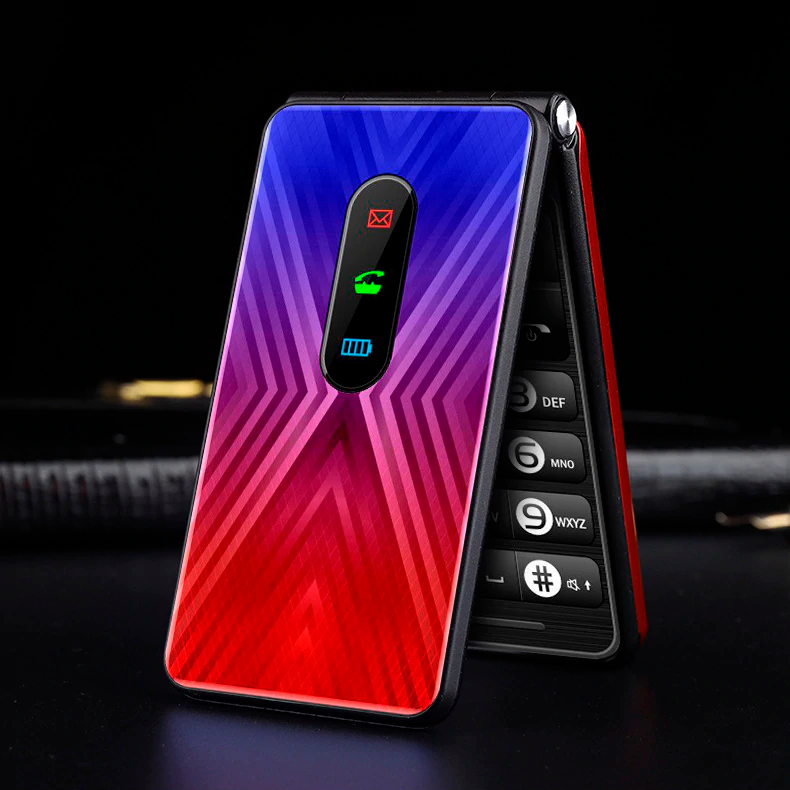 

Кнопочный телефон раскладушка Tkexun M33 red, Красный