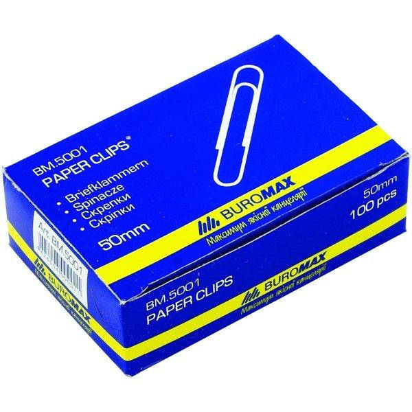 

Скрепки 50мм Buromax 100шт 5001