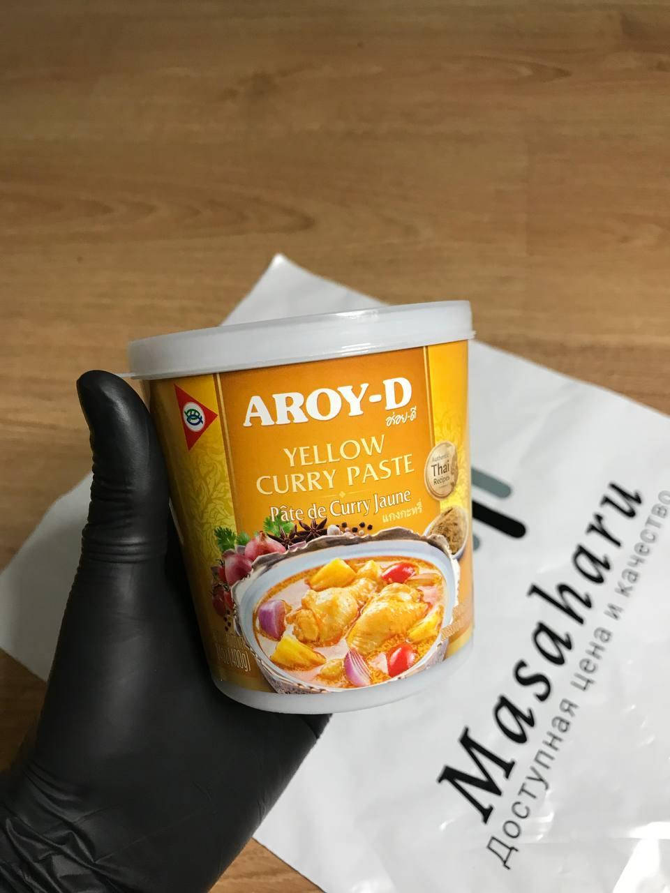 

Карри паста желтая, Yellow Curry Paste TM AROY-D (original) 400гр