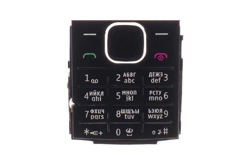 

Клавиатура (кнопки) для Nokia X2-00, черная, русская