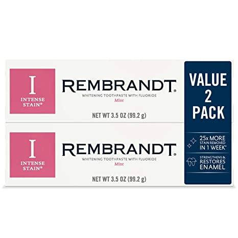 

Зубная паста Rembrandt Intense Stain Whitening, со вкусом мяты, 99 гр (2 упаковки)