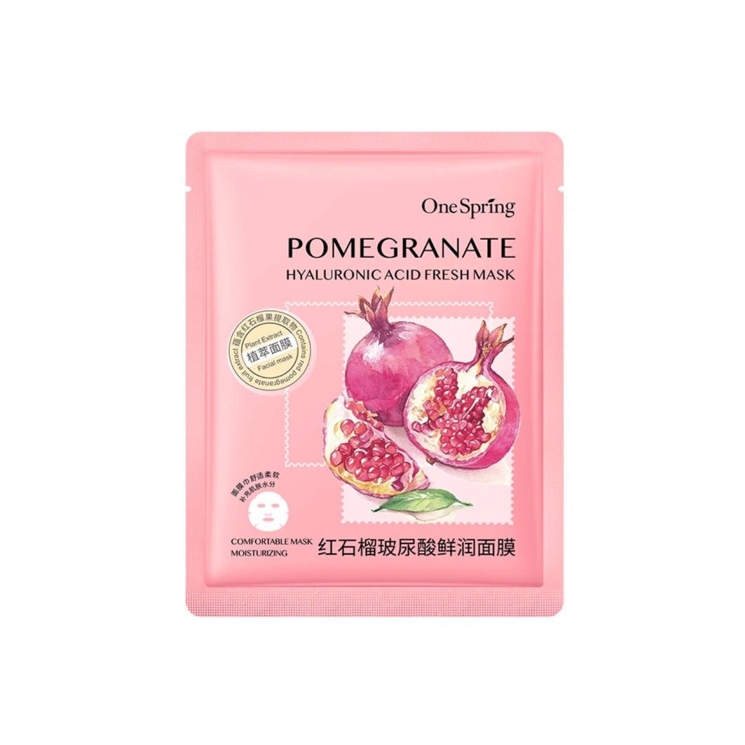 

Тканевая маска с экстрактом граната OneSpring Pomegranate Hyaluronic Acid Fresh Mask