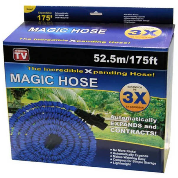 

Шланг поливочный садовый для полива X-Hose 52.5 м с распылителем, растяжной