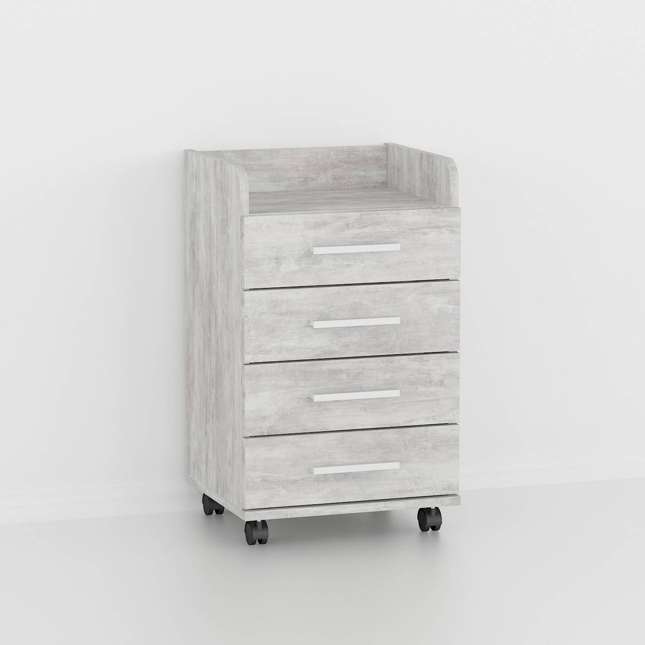 

Органайзер офисный комод, тумба на 4 ящика G0036 Бетон