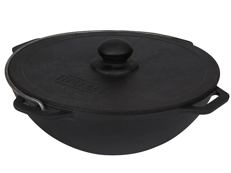 

Казан азиатский чугунный с крышкой 8л. Brizoll