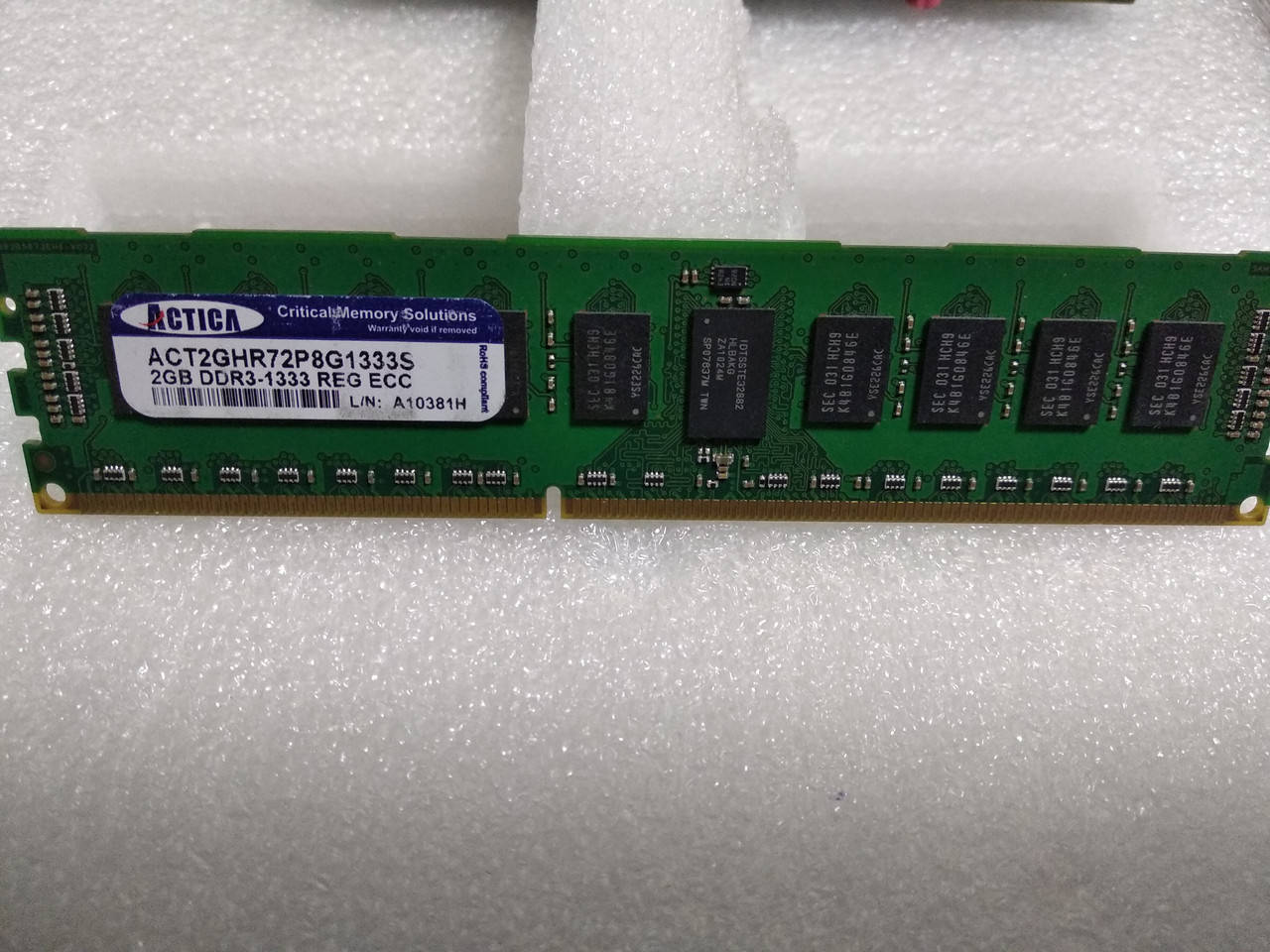 

Серверная оперативная память 2gb ECC Reg DDR3-1333Mhz PC3-10600R