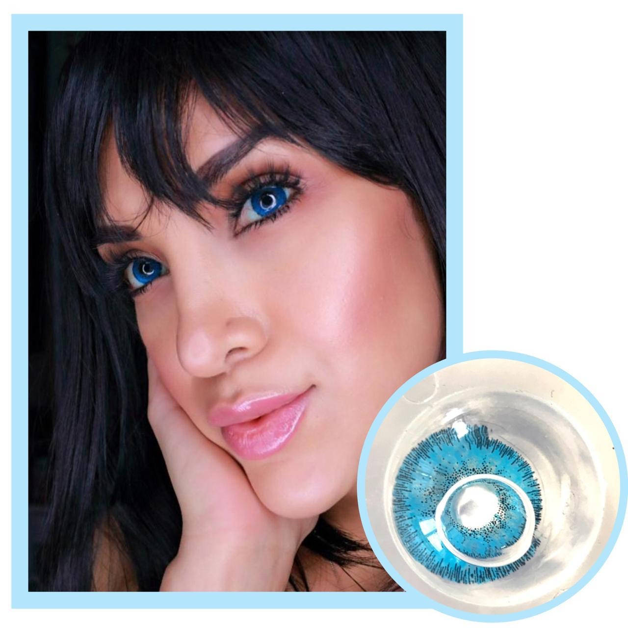 

Цветные линзы Fresh Lady без диоптрий голубые