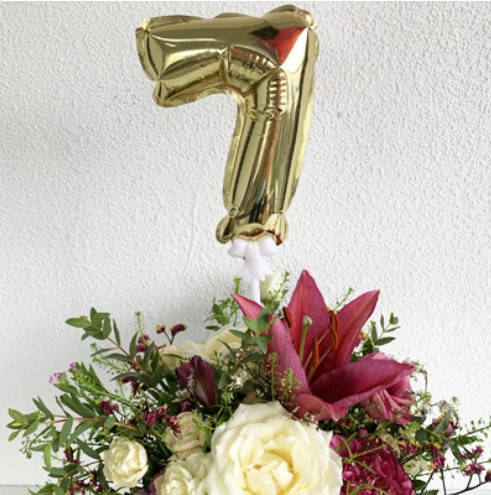 

Цифра самонадувная золото "7", 14 см