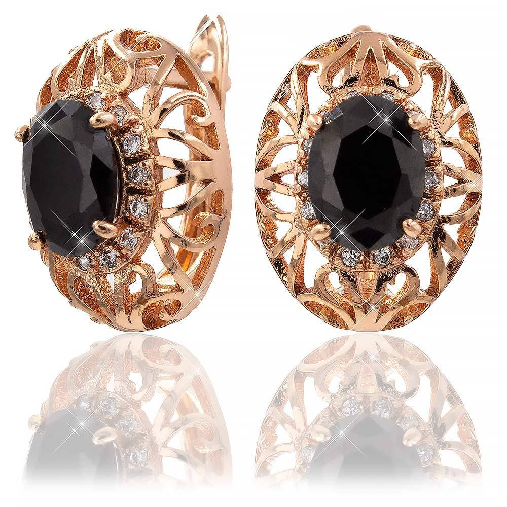 

Серьги 1,5 см черный (Медицинское золото)