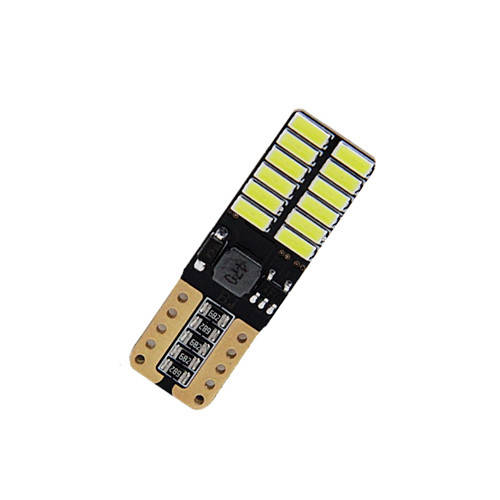 

LED T10 W5W лампа в автомобиль, 24 SMD 4014, с обманкой Canbus, белый
