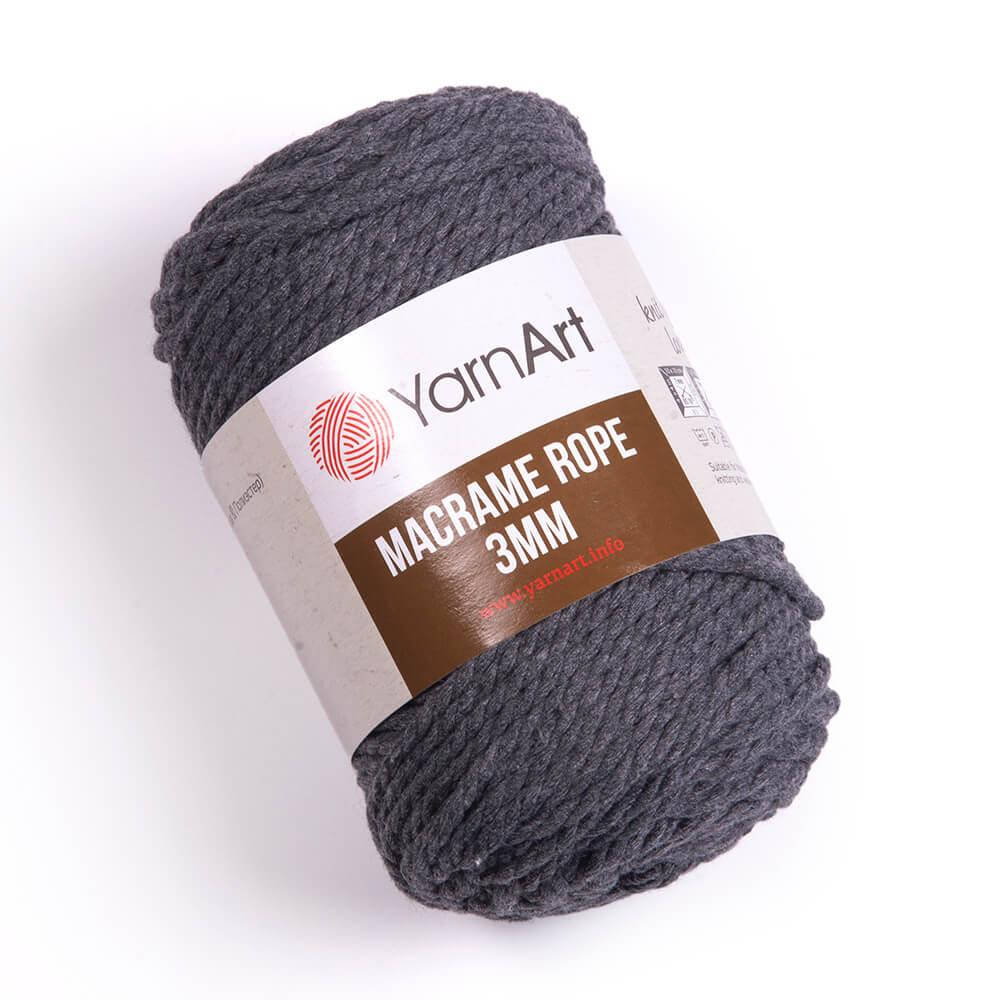

Yarnart Macrame Rope 3 мм № 758 темно-серый ( Ярн Арт макраме Роп 3 мм пряжа, нитки для вязания)