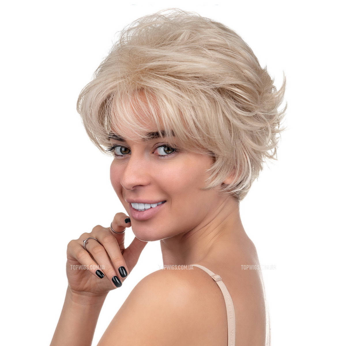 

Парик стрижка из термоволос 180℃ Amelia AT цвет блондин