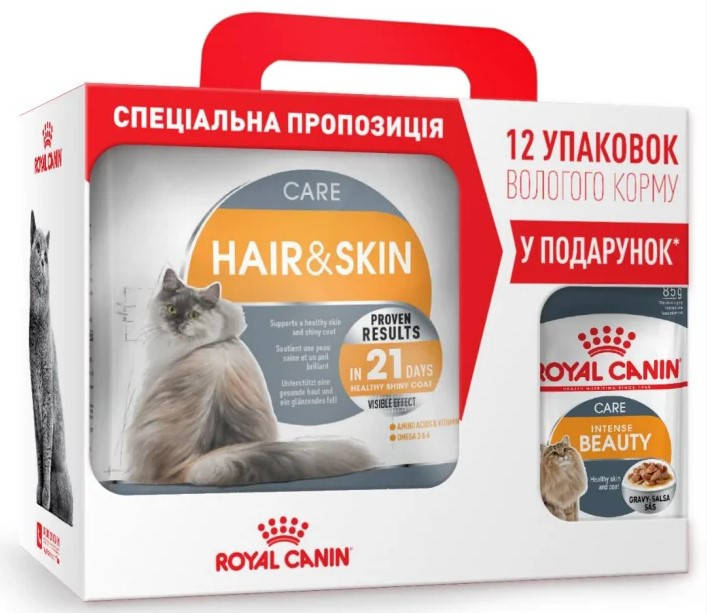 

Royal Canin Hair&Skin 4кг-корм для взрослых кошек с проблемной кожей и шерстью