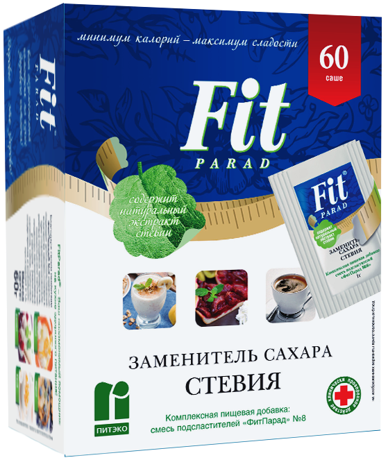 

Сахарозаменитель ФитПарад №8 (1:5) саше 60 шт. (60 грамм)