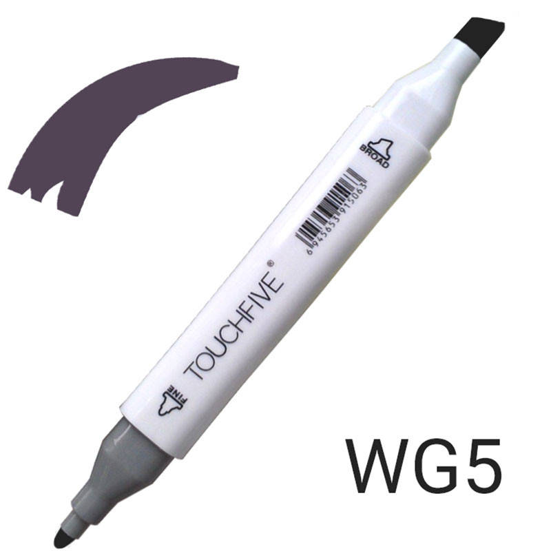 

Маркер двосторонній TouchFive № WG5 Warm Grey (Теплий сірий) (TF2209-WG5), Серый