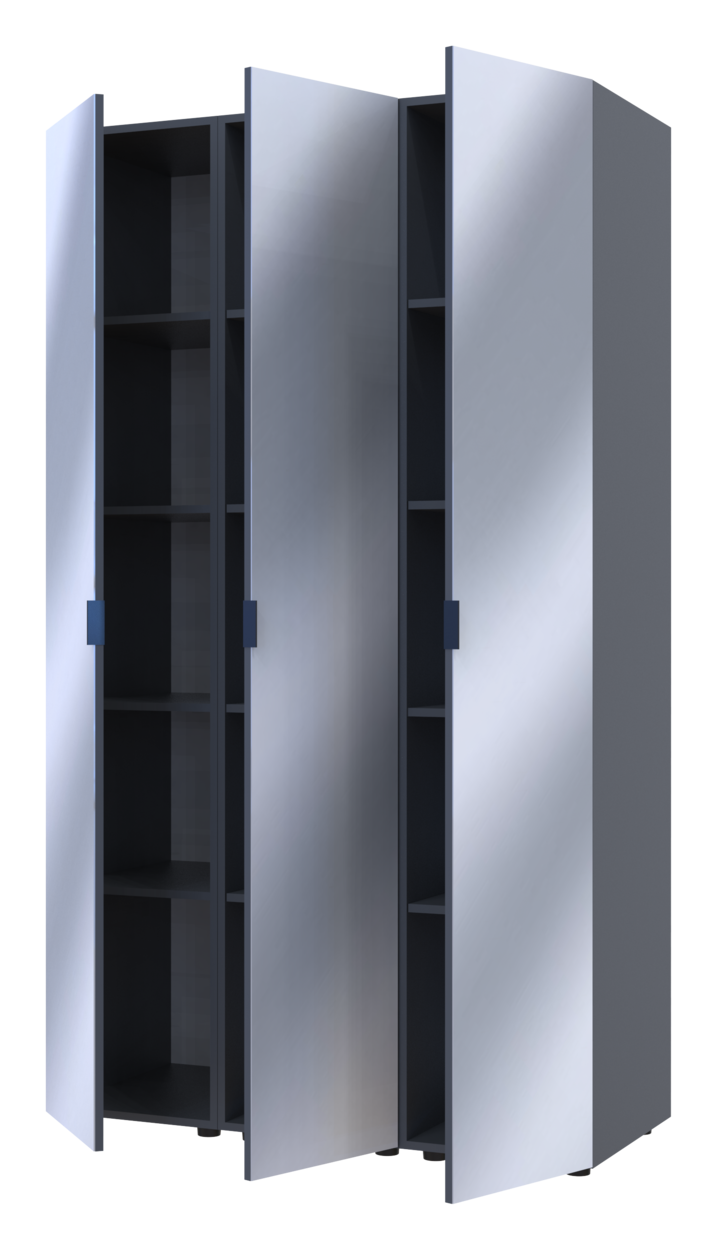 Комплект Doros Гелар Графіт 3 Дзеркала 117х49.5х203.4 (42002167) 6