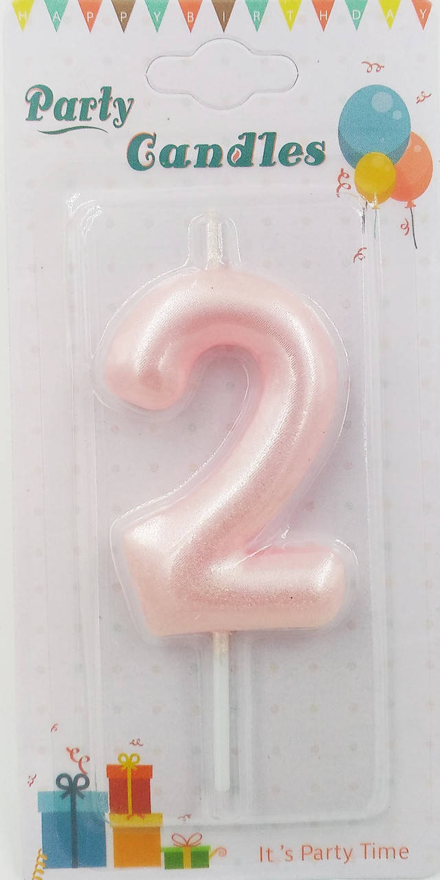 

Свечи цифры в торт "2" Розовые