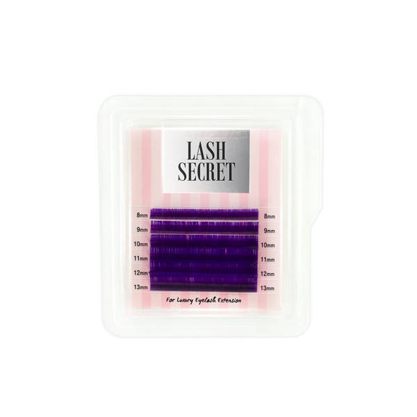 

Ресницы для наращивания толщина 0.07 изгиб С LASH SECRET mini mix фиолетовые