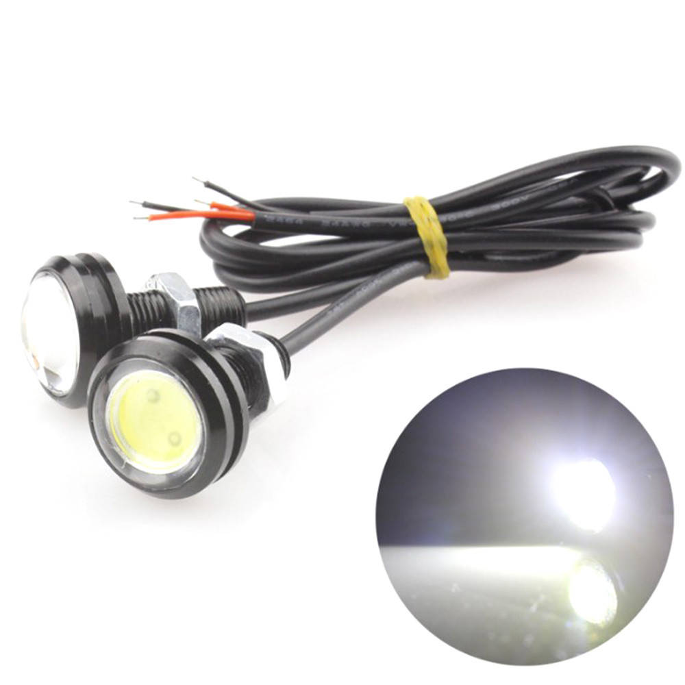 

Дневные ходовые огни DRL-3W COB 12v Белые линза диаметр 23мм Комплект 2шт, Черный