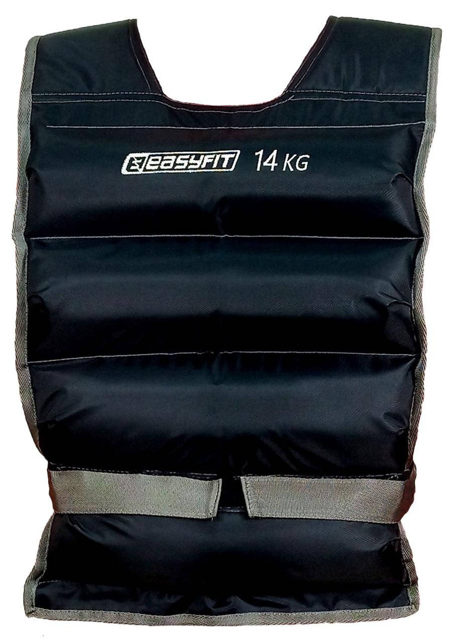 

Жилет утяжелитель 14 кг черный (наполнение песок), Тренировочный жилет EasyFit