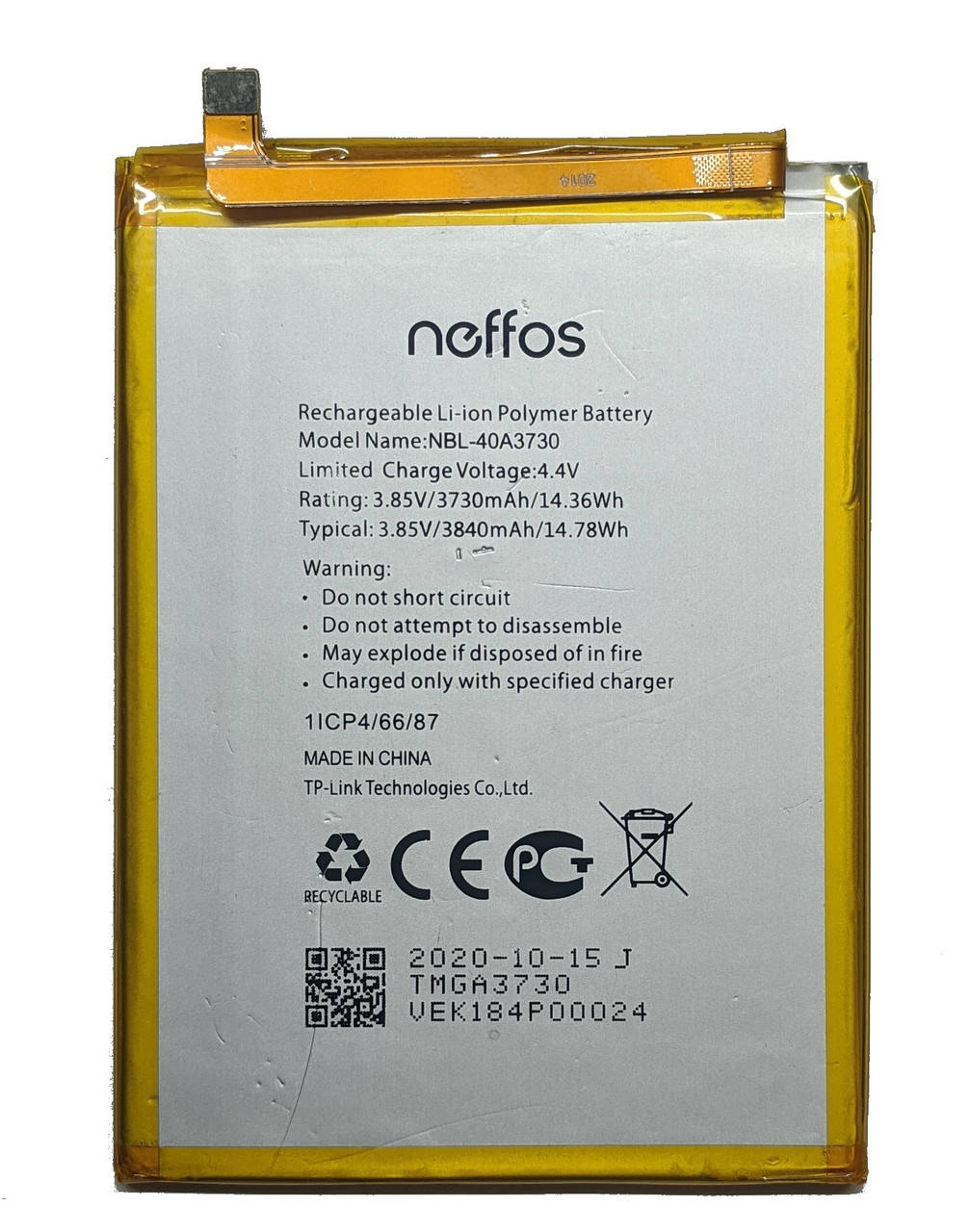

Аккумулятор TP-Link Neffos C9 TP707A NBL-40A3730