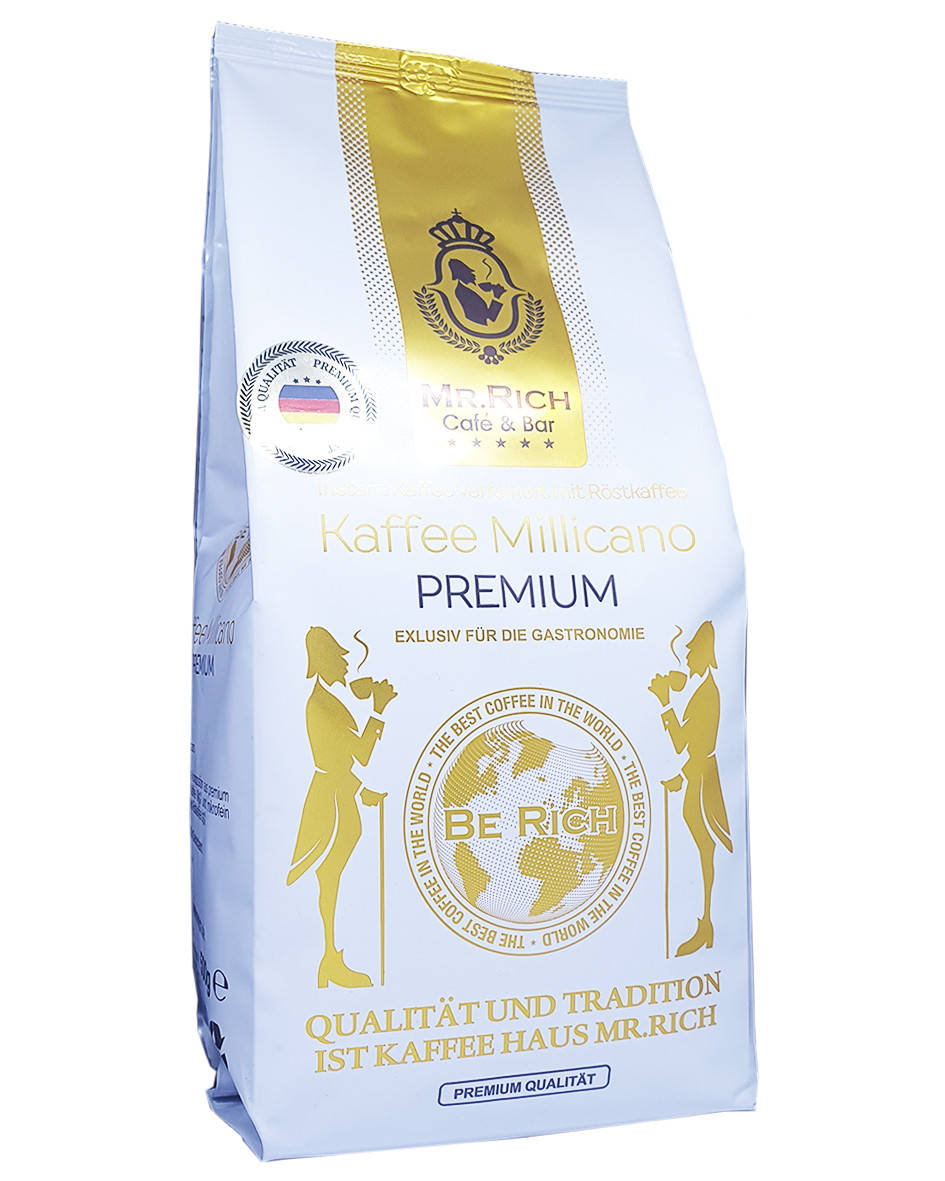 

Кофе растворимый с добавлением молотого Mr.Rich Kaffee Millicano Premium 500г