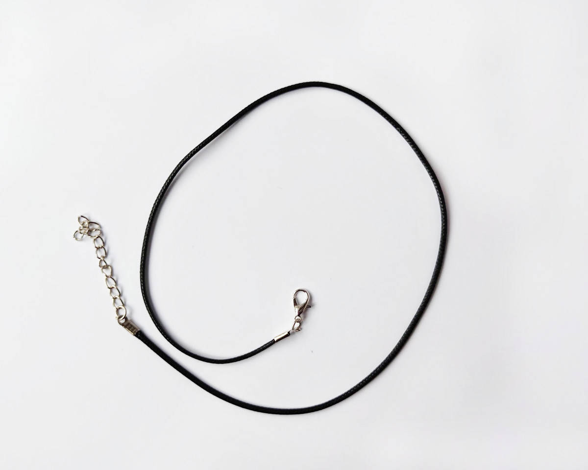 

Основа-колье, шнур искусственная кожа черный , 42 см + удлинитель