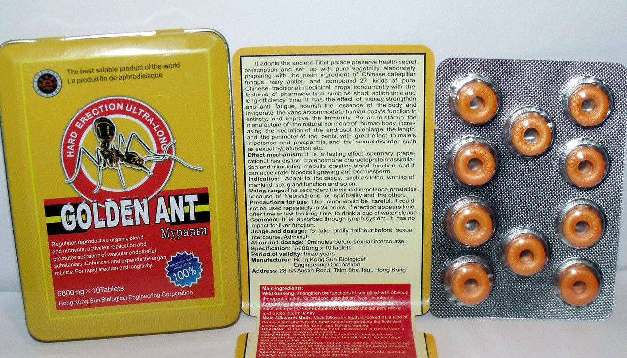 

Возбудитель для мужчин, Golden Ant Оригинал золотой муравей, препарат для потенции