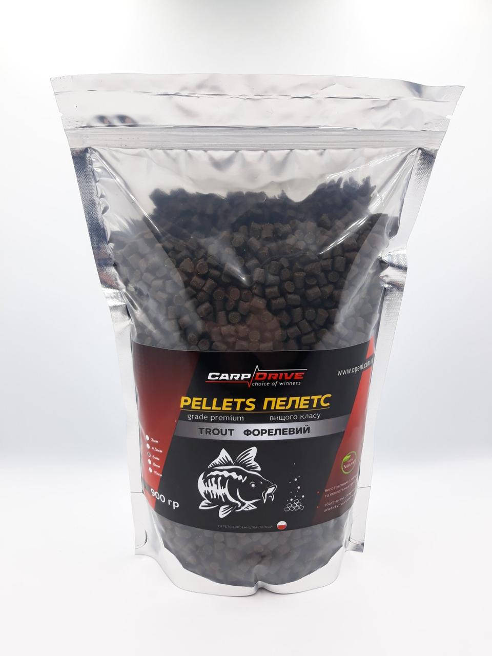 

Pellets, пеллетс карповый, пеллетс Trout (Форелевый) Carp Drive 6 мм 900гр