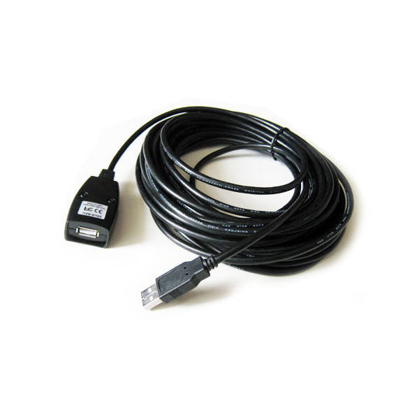 

Активный USB удлинитель 10 метров USB мама на USB папа, Черный