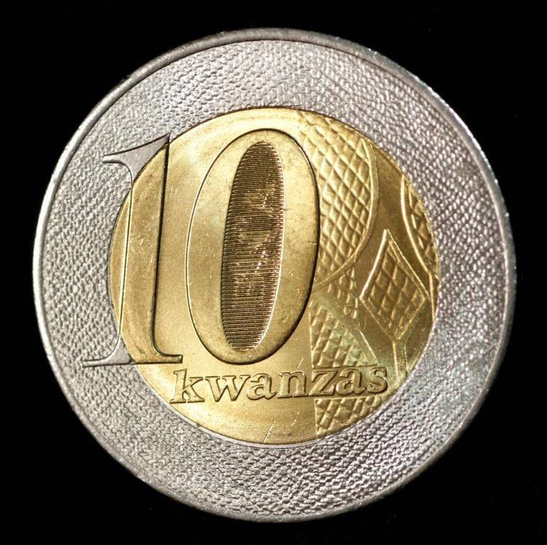 

Монета Анголы 10 кванз 2012 г.